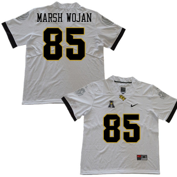 Men #85 Zach Marsh Wojan UCF Knights College Football Jerseys Stitched Sale-White - Click Image to Close